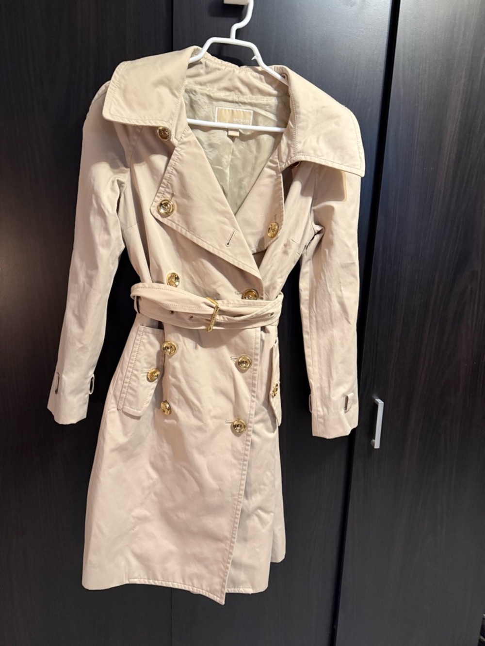 Michael Tors Double-Breasted Trench - wmns small